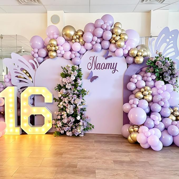 Light Purple Balloons 12 inch, Pastel Purple Latex Balloons 50pcs Party Balloon for Wedding Baby Shower Gender Reveal Birthday Party Decorations