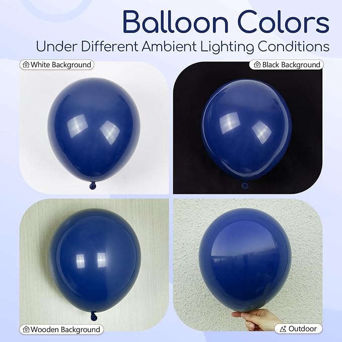 Navy Blue Balloons 12 inch, Navy Latex Balloons 50pcs Party Balloon for Graduation Wedding Birthday Party Decorations