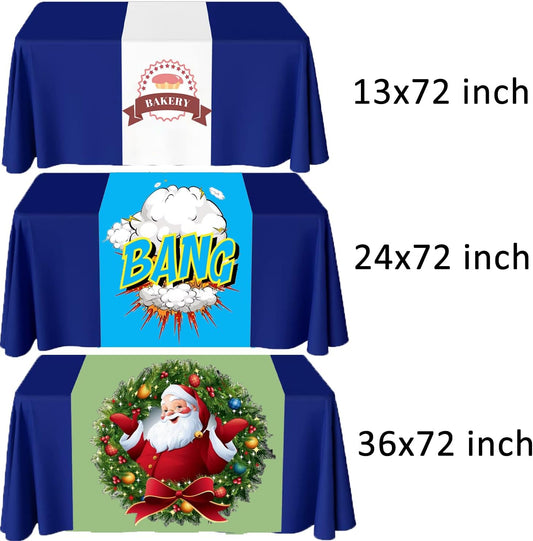 Custom Table Runner, Customize Tablecloths with Business Logos or Your Text and, Personalize DIY The Tablecloth with Your Image, Suitable for Birthday, Party, Wedding, Holiday Decorati