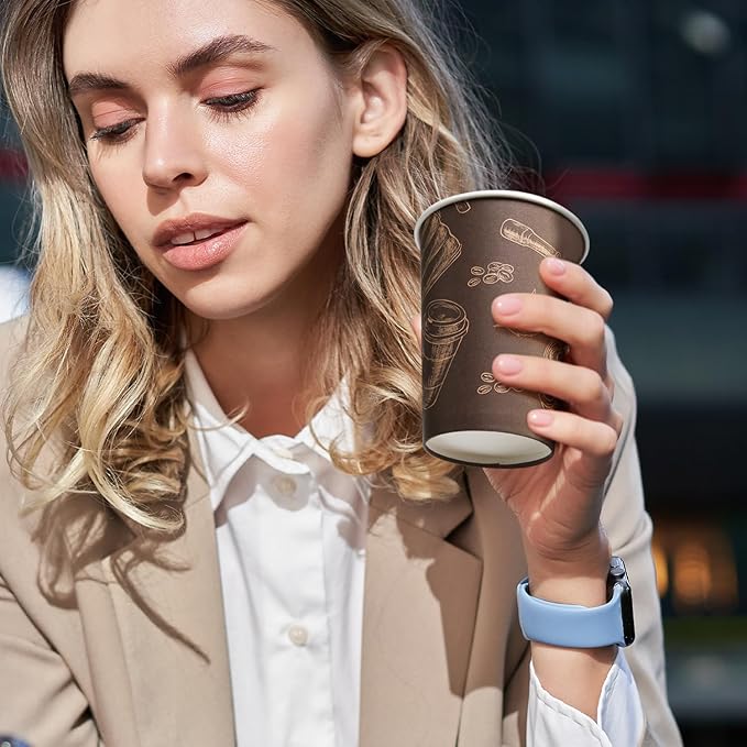 Coffee Cups 12 oz Paper Cups 180 Pack, Thickened Paper Coffee Cups Disposable 12 oz Coffe Cup, Hot/Cold Beverage Drinking Cup for Office, Home, Party