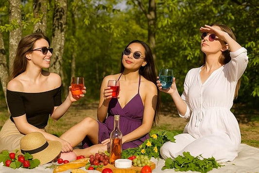 Tritan BPA-Free Plastic Shatterproof Stemless Wine Glasses, - 4 Set - Acrylic Glass Drinkware, Unbreakable Colored, Reusable, Dishwasher Safe, All Purpose Glassware 15oz - Tumblers, Indoor and Outdoor