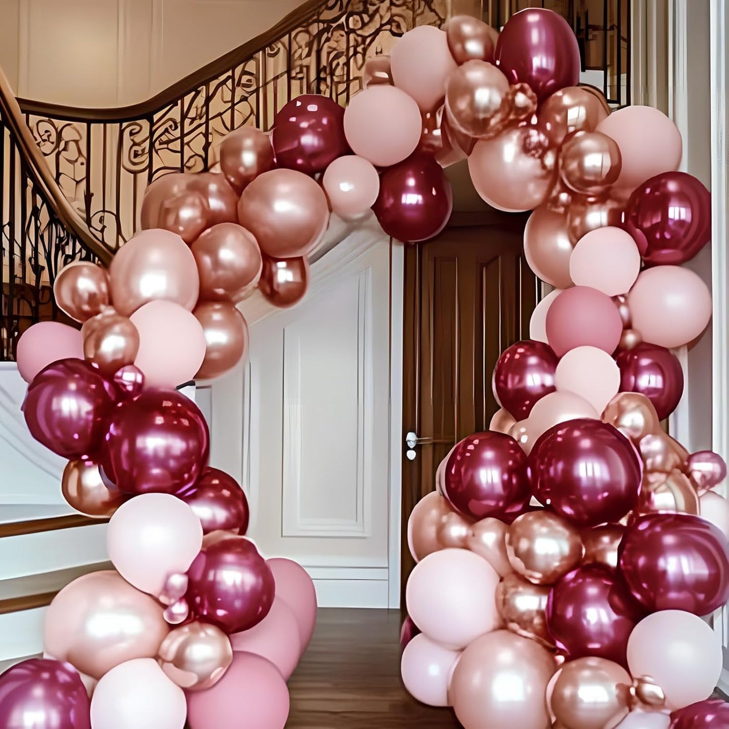 Pink Metallic Chrome Latex Balloons, 100pcs 12inches Round Helium Pink Metallic Chrome Balloons for Birthday Baby Shower Wedding Birthday Valentine's Day Party Decorations