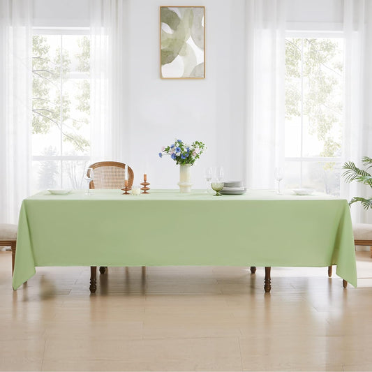 Rectangle Tablecloths 90x132 Inch 6 Pack Sage Green Tablecloth Washable Decorative Linen Polyester Table Cloths for Dining Table Banquets Buffet Parties and Wedding