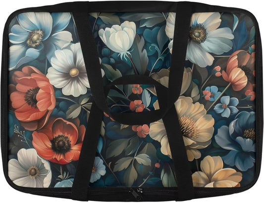 Floral Pattern Insulated Casserole Carrier for Hot or Cold Food, 16.5 x 12.6 x 4.5 inches, Zipper Closure, Unisex, Perfect for Picnic, Travel, Beach