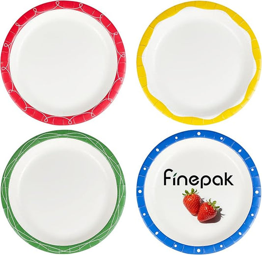 Plates Disposable Heavy Duty 9 Inch, Holiday Paper Plates for Dinner, Heavy Duty Paper Plates for Everyday Breakfast, Lunch, & Dinner Meals, Paper Household Supplies 152PCS