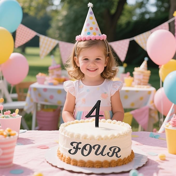 64 Pcs Acrylic Number & Alphabet Cake Toppers - A-Z Letters, 0-9 Numbers, Black - DIY Personalized Name Cupcake Toppers for Weddings, Birthdays, Party Decorations