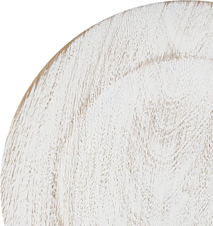 13" Antique White Charger Plates, Round Charger for Dinner Plates, Farmhouse Plate Chargers, Rustic Table Chargers for Parties, Family Dinners, 6Pcs