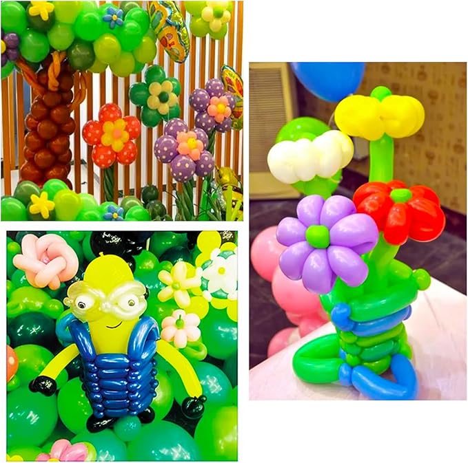 Purple 260 long Balloons 100 Pack Purple Modeling Long Magic Balloons Thickening Latex Twisting DIY Animal Balloon for Birthday Wedding Christmas Festival Party Decoration