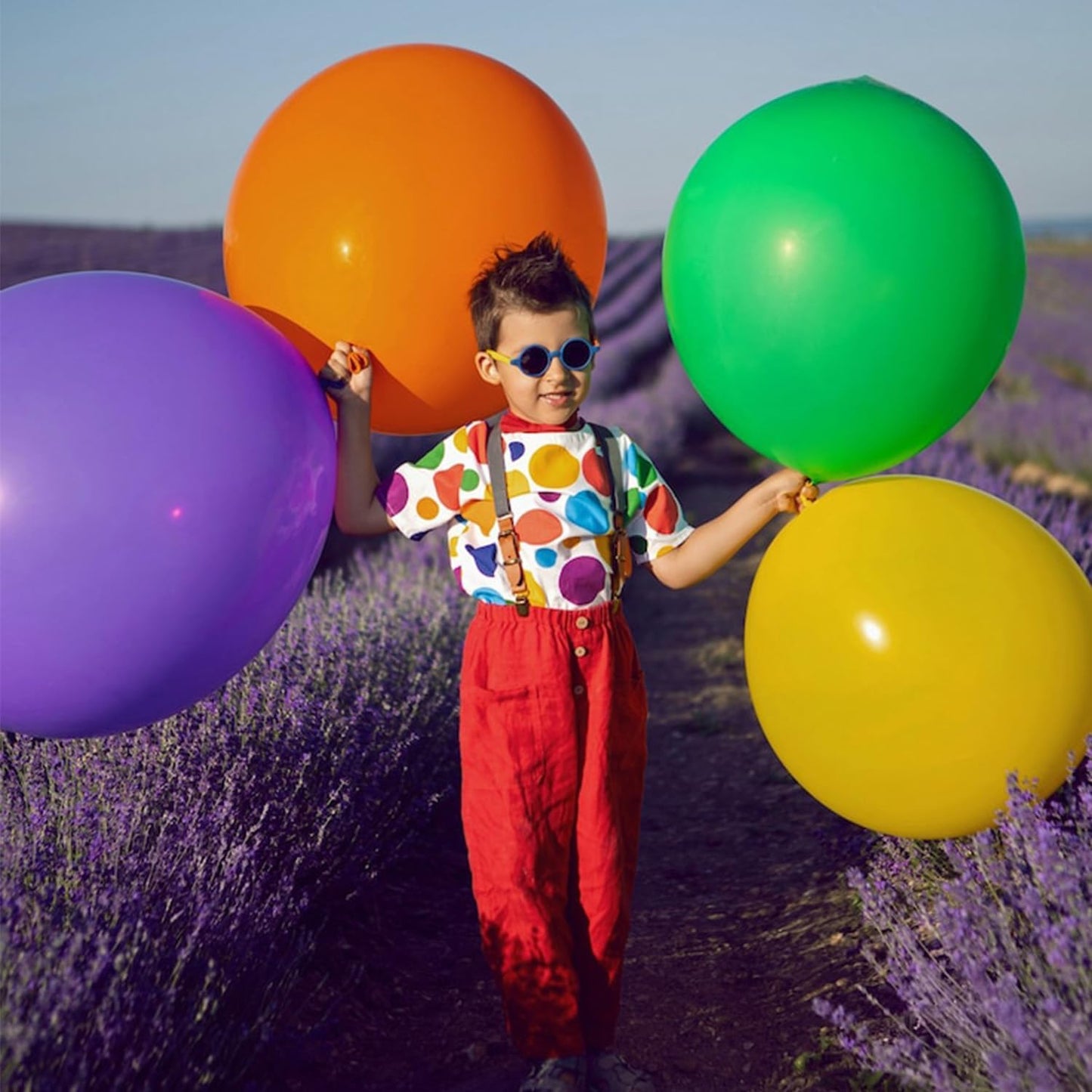 Assorted Rainbow Balloons 10 Pack 36 inch Round Bright Latex Balloons Assorted Colors for Birthday Baby Shower Wedding Party Birthday Decorations Supplies Arch Garland