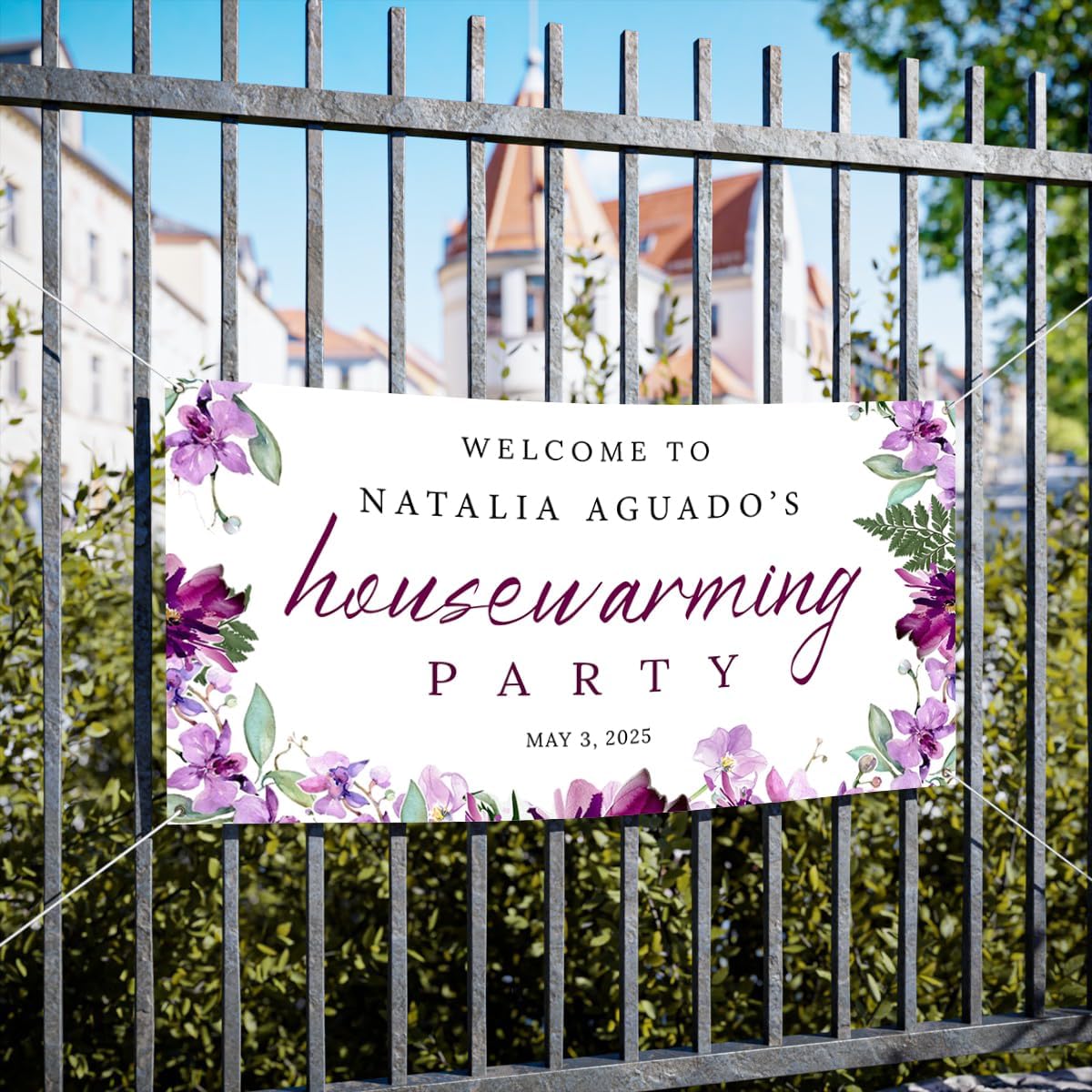 Personalized Housewarming Party Welcome Banner Decorations Double Sided Printing And Various Sizes #17