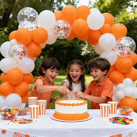 Orange Balloons 100 Pack 12 Inch Matte Orange Latex Balloons for Birthday Baby Shower Halloween Christmas Graduation Wedding Anniversary Engagement Bridal Shower Party Decorations