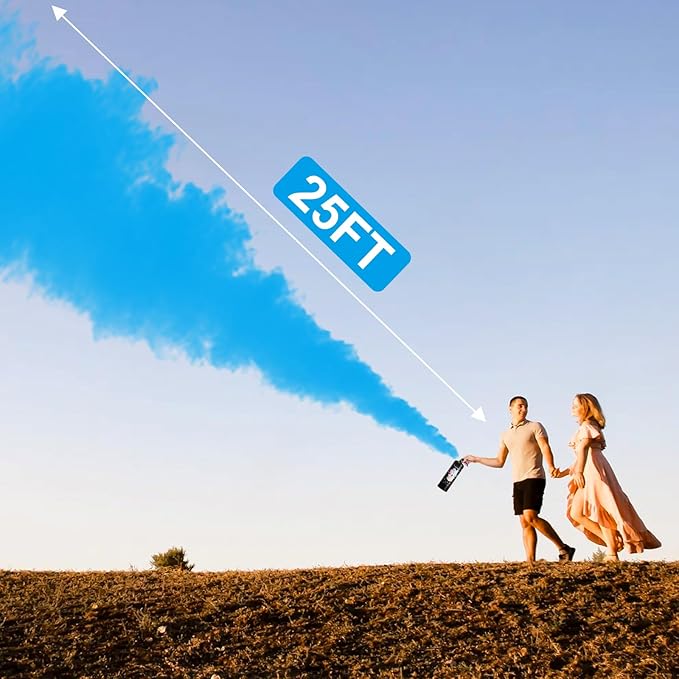 Giant Gender Reveal Fire Extinguisher-2 Packs | Smork Powder Blaster for Gender Reveal Party Ideas | Blue Fire Extinguisher Gender Reveal Suitable Boy Baby | Blasts 20+ Feet