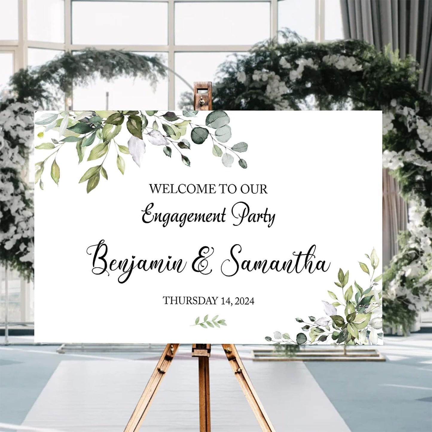 Engagement Party Decorations - Welcome Sign for Outside, Engagement Welcome Sign