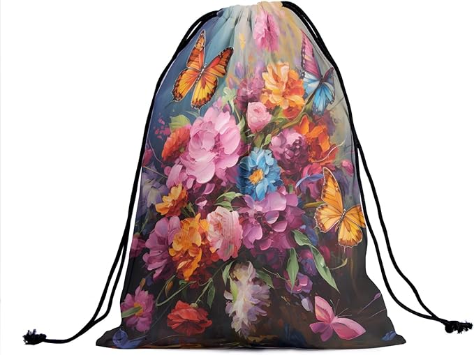 Nerxy Leaf Grip Bags for Gymnastics Tropical Leaves Grip Bag Botanical Drawstring Storage Bags