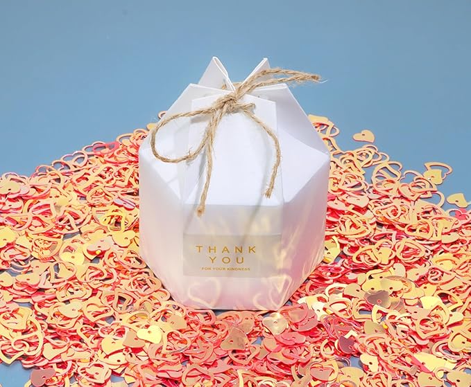 ONLYKXY 1200Pcs Love Heart Shaped Confetti, Table Wedding Decoration, Glitter Confetti for Wedding Party (Glitter Red)