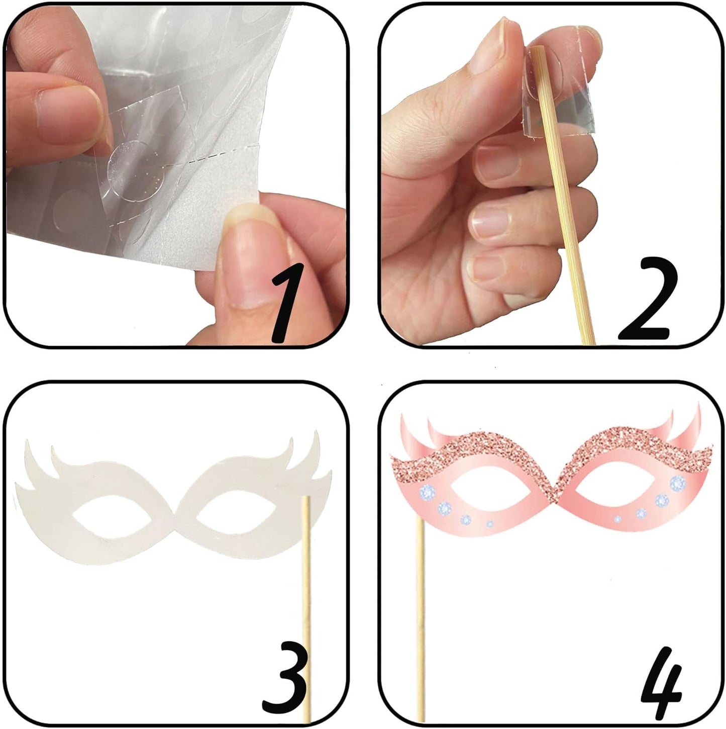 Birthday Decorations, Tumwisk 33PCS 30th Birthday Decorations for Girls, Rose Gold Happy 30th Photo Booth Props Glitter Girl Party Selfie Props(30th)