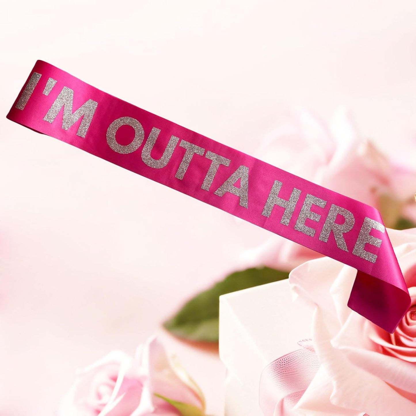 Going Away Divorce or Retirement Sash I'm Outta Here Sash Finally Graduated Decorations Class of 2026 Gifts Congrats Grad Graduation Party Supplies,Hot Pink