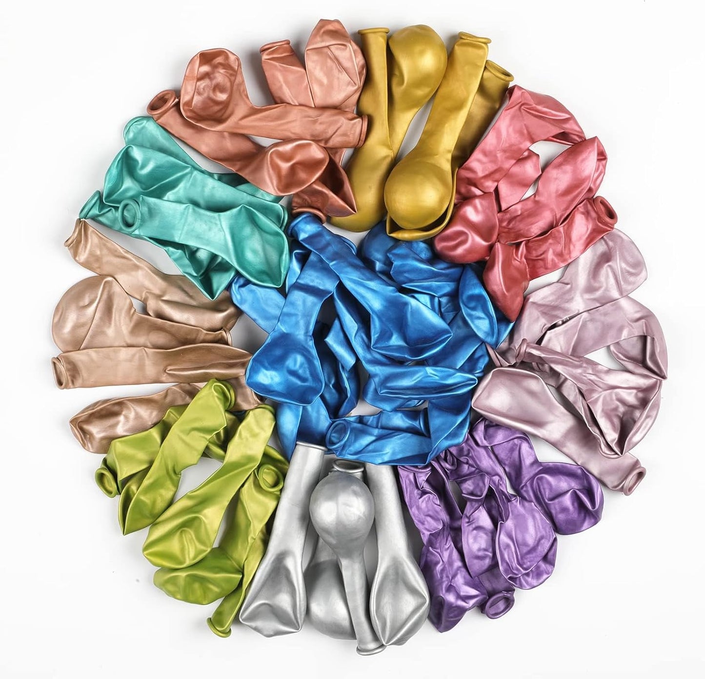 105pcs Metallic Balloons 12inch Chrome Party Balloons for Boys Girls Birthday Baby Shower Gender Reveal Wedding Decorations
