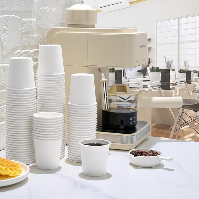 LITOPAK 1000 pack 4 oz Disposable Paper Coffee Cups, Small White Paper Coffee Cups for Office, Home, Party, and Events