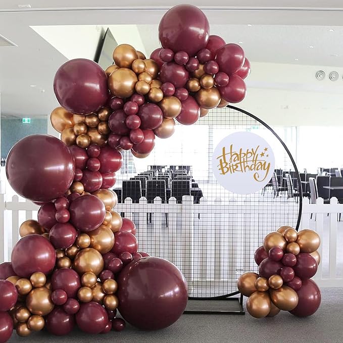 Burgundy Balloons 12 inch, Maroon Balloons 50pcs Party Balloons for Birthday Graduation Wedding Baby Shower Valentine's Day Party Decorations