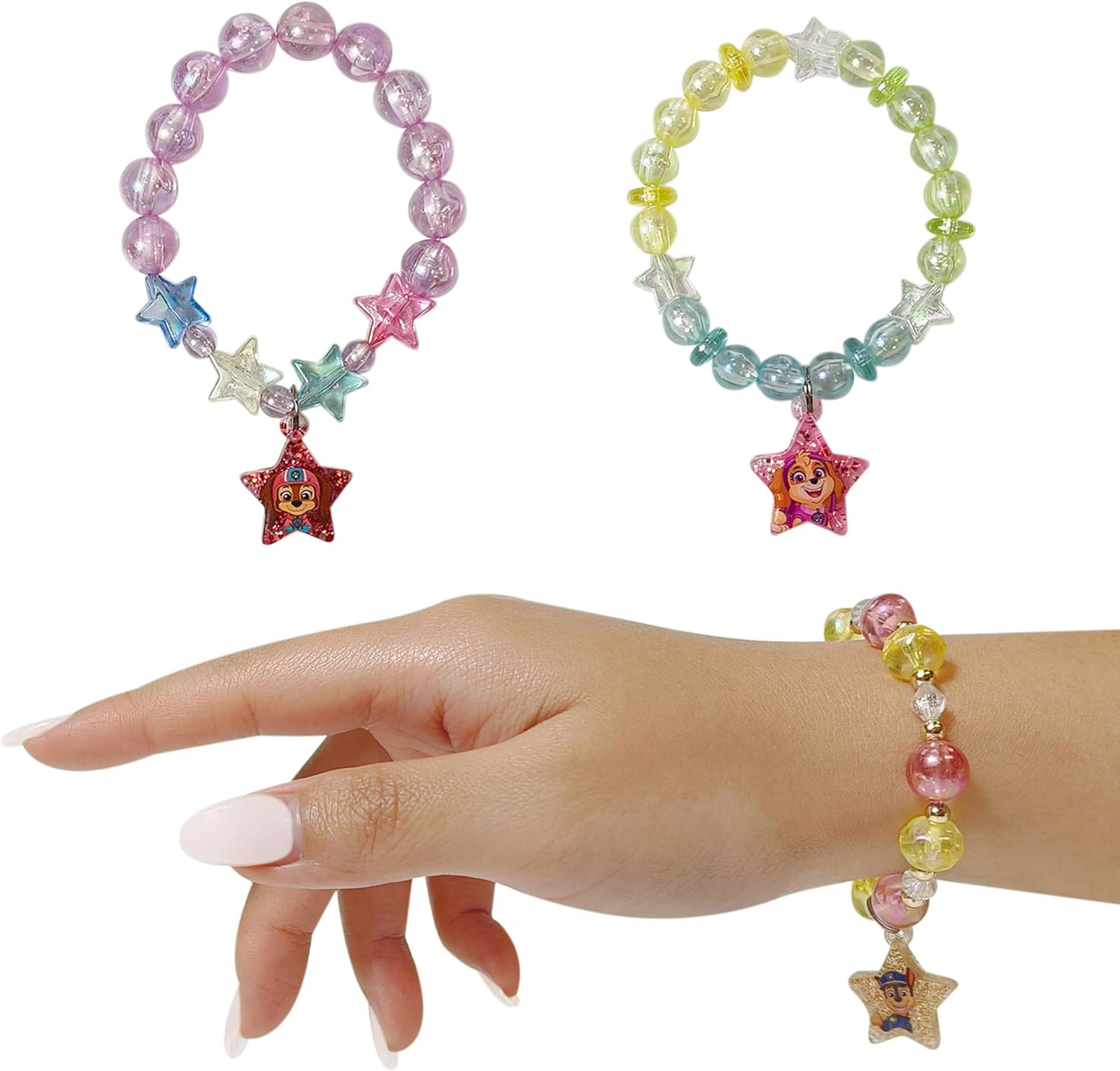 LUV HER Paw Patrol Girl's Jewelry Set - Dress up Toy Jewelry Box Set with Bead Necklace, Bracelet and Ring - Play Accessories - Ages 3+