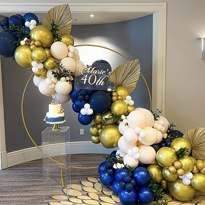 110pcs Navy Blue Balloons 12inch Dark Blue Latex Party Balloons for Graduation, Wedding, Birthday, Baby Shower, Gender Reveal, Anniversary Party Decorations