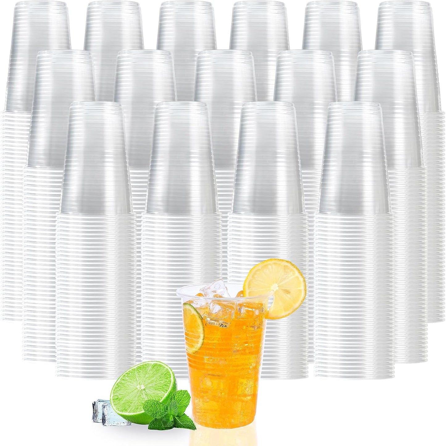 9 oz Clear Plastic Cups, 2000 Count Bulk, PP Clear Plastic Cups Disposable for Party Suit for Hot Beverages, Soda, Juice (9oz 2000count)