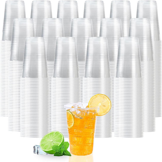 9 oz Clear Plastic Cups, 2000 Count Bulk, PP Clear Plastic Cups Disposable for Party Suit for Hot Beverages, Soda, Juice (9oz 2000count)