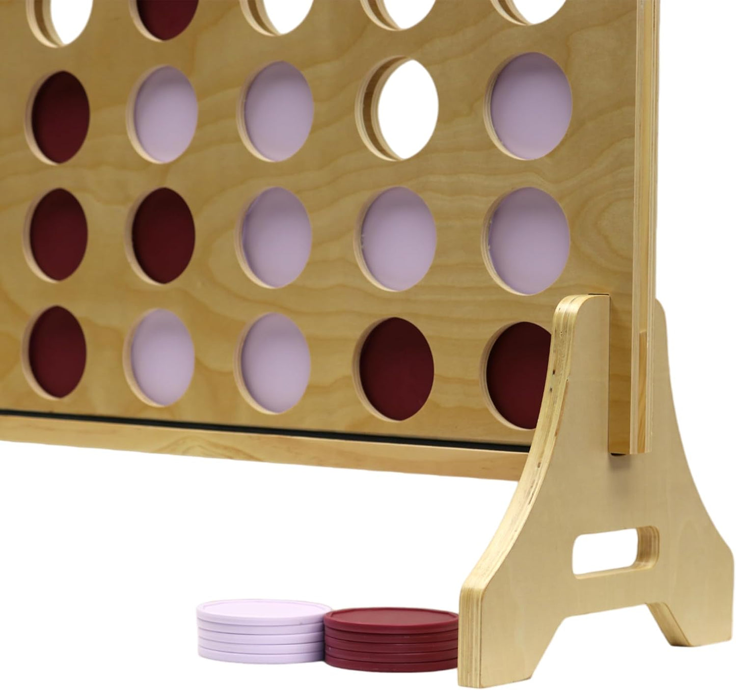 Tailgating Pros Premium Giant Four in a Row with Carrying Case - Jumbo Oversized Outdoor Yard Game - Connect Multiple Pucks in a Row to Win - Many Puck Colors Available!