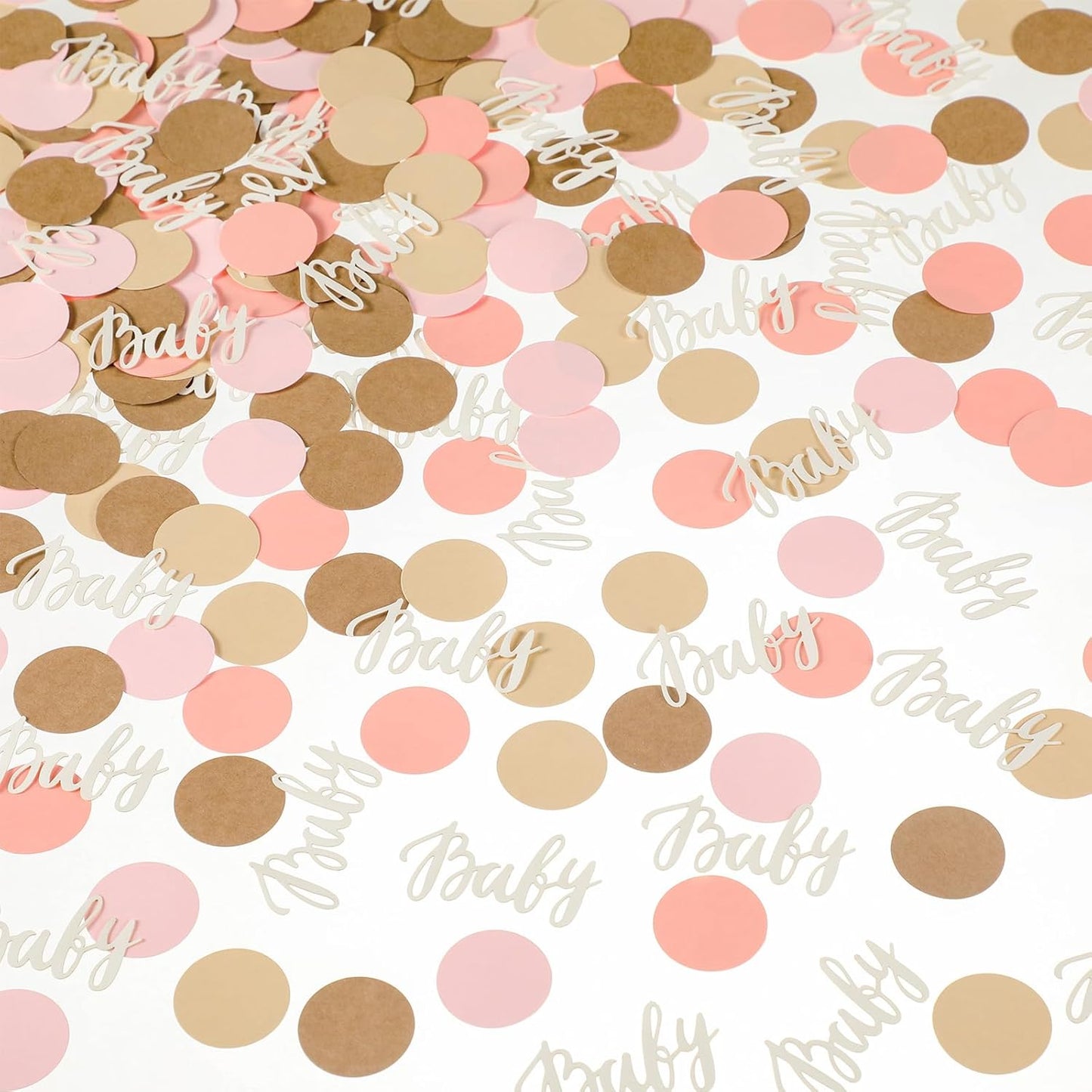 Minatee 400 Pcs Baby Shower Confetti Decorations Table Confetti Dots Gender Reveal Wedding Decor (Modern Color,Round Style)
