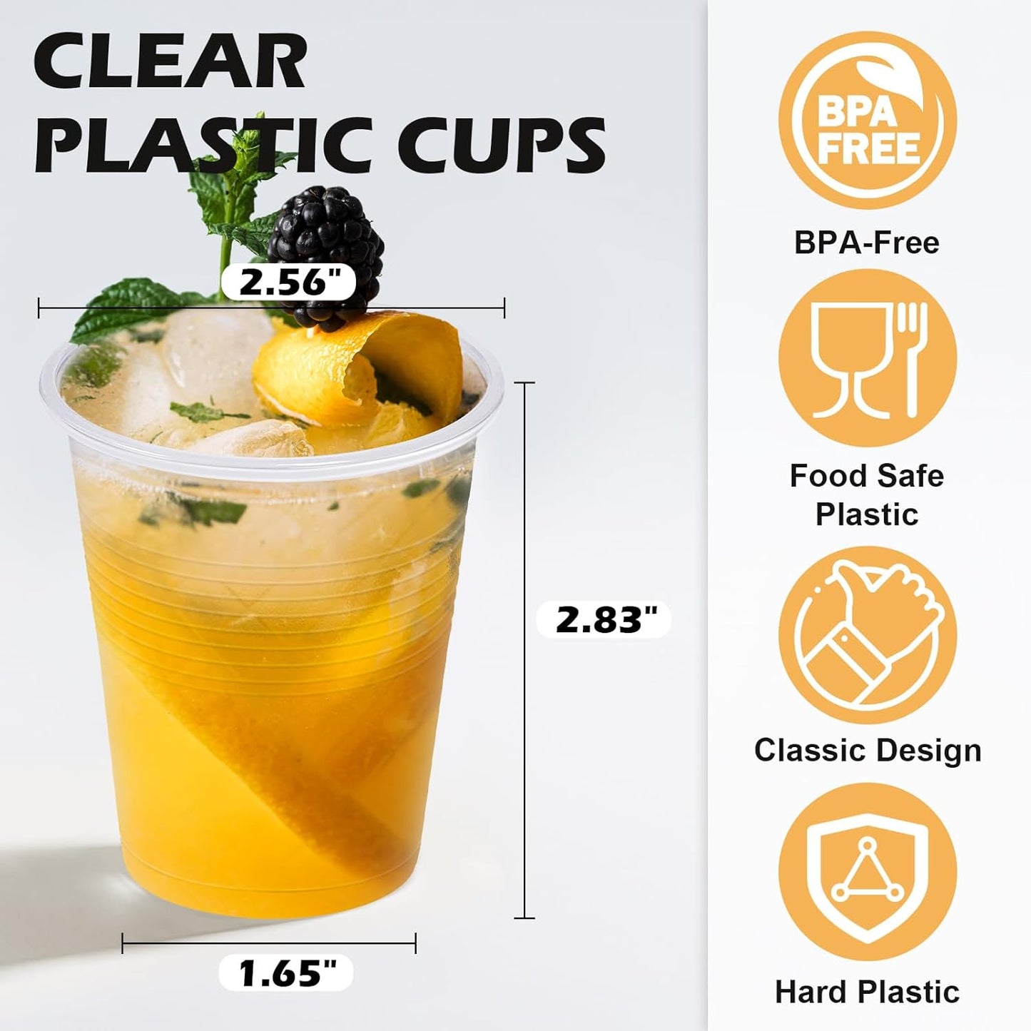 1500 Pack 5 oz Plastic Cups, Clear Disposable Plastic Cups Bulk, Small Mouthwash Cup, Cold Drinking Cup for Travel, Bathroom, Travel, Picnic
