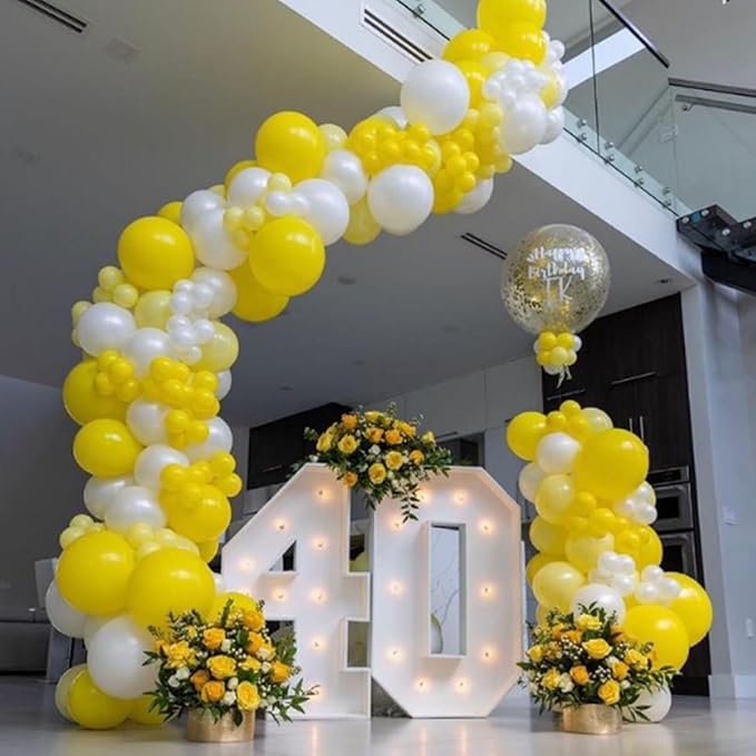 Yellow Balloons 12 inch, Yellow Latex Balloons 50pcs Party Balloons for Baby Shower Sunflower Bee Wedding Birthday Party Decorations