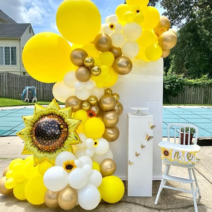 Yellow Balloons 12 inch, Yellow Latex Balloons 50pcs Party Balloons for Baby Shower Sunflower Bee Wedding Birthday Party Decorations