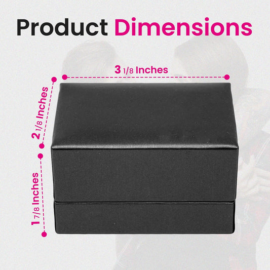 Novel Box Black Jewelry Box for Double Rings 3.12x2.12x1.87 Inches - Double Rings Gift Box for Proposal Wedding Engagement - Faux Leatherette Jewelry Display Box - Gift Presentation Boxes for Rings