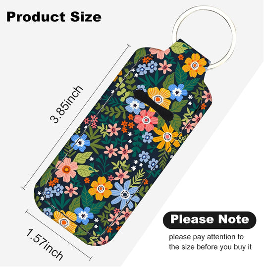 Cute Chapstick Holder Keychain,Lipstick Neoprene Clip-on Lip Balm Holder for Woman