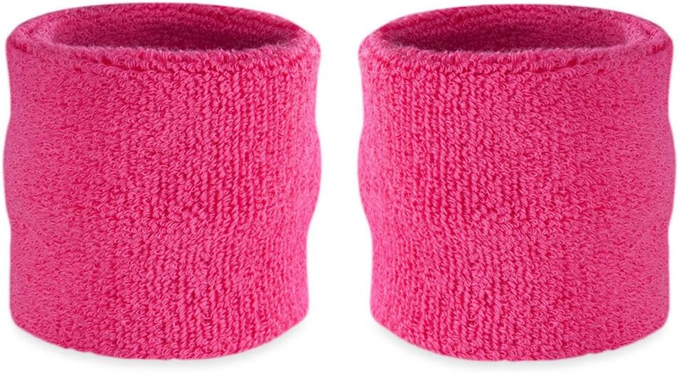 Suddora Wrist Sweatbands, Absorbent and Breathable Thick Cotton Bands for Working Out, Gymnastics, Basketball, Tennis, and Football, Multiuse Wristbands for Costumes and Cosplay