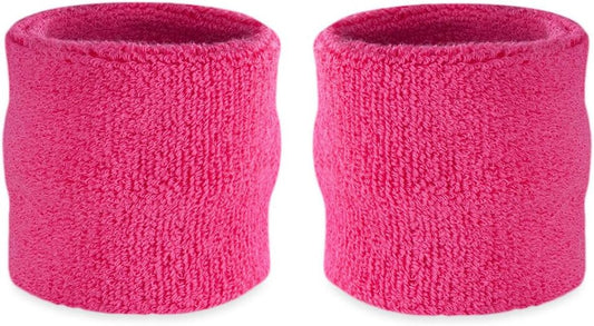 Suddora Wrist Sweatbands, Absorbent and Breathable Thick Cotton Bands for Working Out, Gymnastics, Basketball, Tennis, and Football, Multiuse Wristbands for Costumes and Cosplay