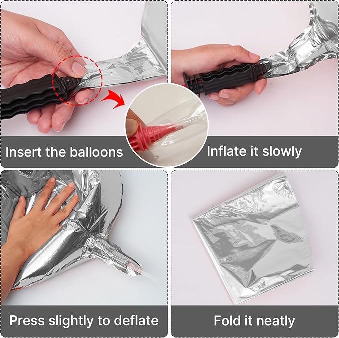 PartyWoo Metallic Silver Foil Balloons 20pcs Different Sizes Pack of 22 15 10 Inch Large Round Foil 4D Inflatable Mirror Ball Mylar Balloons for Graduation Birthday Engagement Party Decorations
