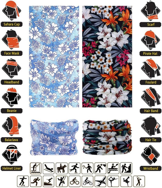 Headband Neck Gaiter Head Wrap Headwear Face Mask Magic Scarf Bandana for Men and Women