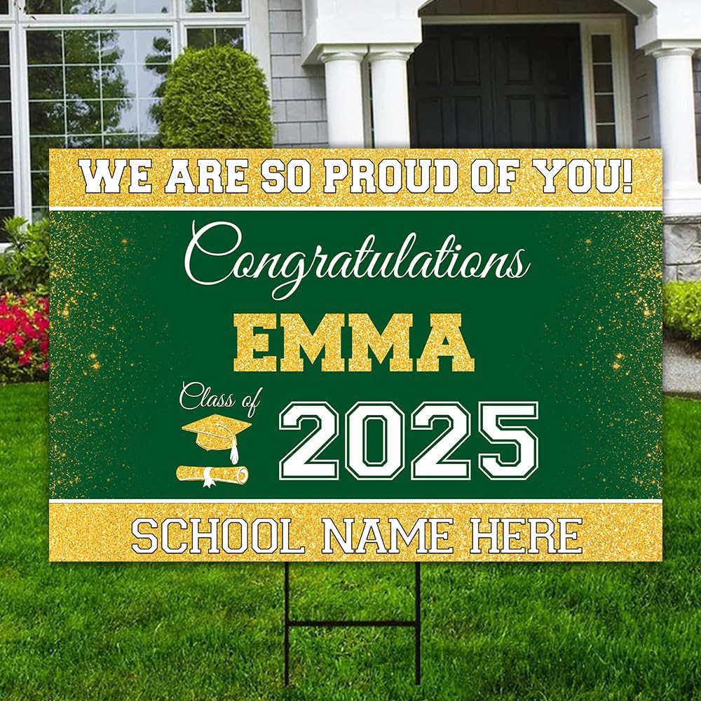 Personalized Graduation Yard Signs, Class of 2025 Sign, Graduation Senior Sign 2025, Graduate Yard Sign, Graduation Decorations Sign, High School Grad, College Graduation Sign #2