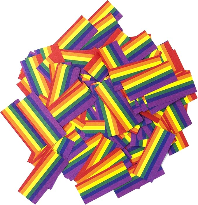 Ultimate Confetti, Rainbow Tissue Paper Confetti - Rectangular Fluttering Colorful Biodegradable Confetti for Cannon and Launcher use – Best for Gender Reveal, Parties, and Live Events - 1 lb, 16 oz