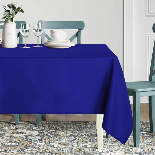 sancua Rectangle Tablecloth - 70 x 108 Inch - Stain and Wrinkle Resistant Washable Polyester Table Cloth, Decorative Fabric Table Cover for Dining Tables, Buffet Parties and Camping, Royal Blue