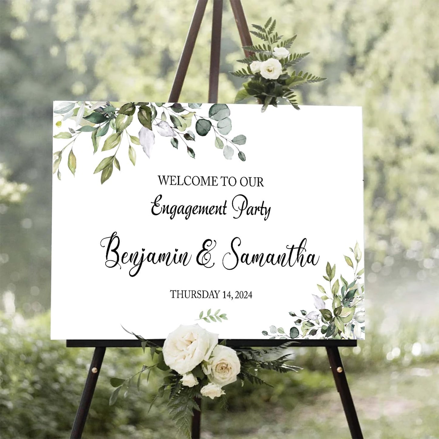 Engagement Party Decorations - Welcome Sign for Outside, Engagement Welcome Sign