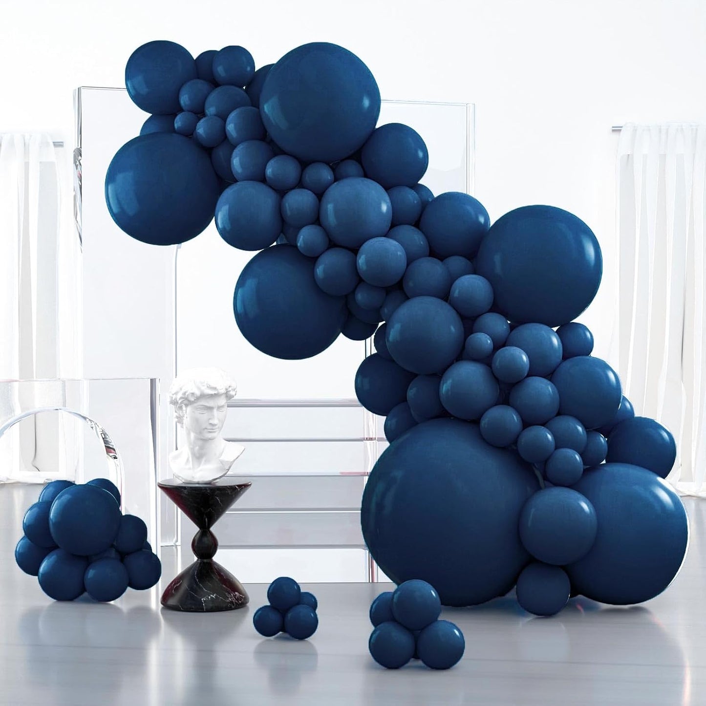 PartyWoo Navy Blue Balloons 100 pcs Different Sizes of 36 18 12 10 5 Inch Matte Dark Blue Latex Balloon Arch Kit Garland for Graduation New Year Wedding Baby Shower Birthday Party Decorations Blue-Y72