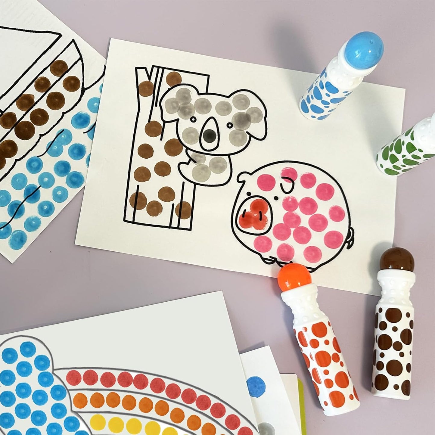 SEETOOOGAMES Bingo Daubers Dot Markers - Mixed Colors Set of 48 Pack - for Toddler Arts and Crafts