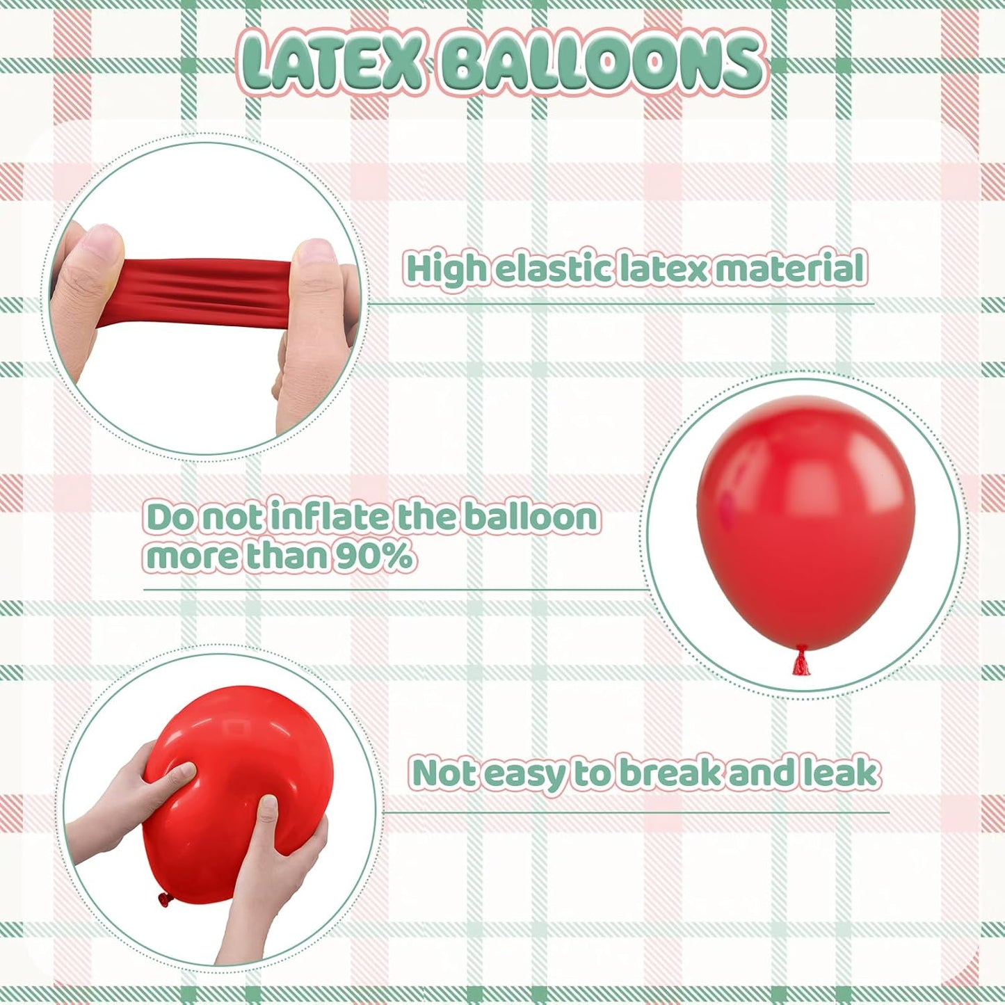 Christmas Balloons,12 Inch Pink Green Red Christmas Party Latex Balloons with Gingerbread Man Candy Cane Foil Balloon,for Xmas Baby Shower New Year Holiday Birthday Party Decor