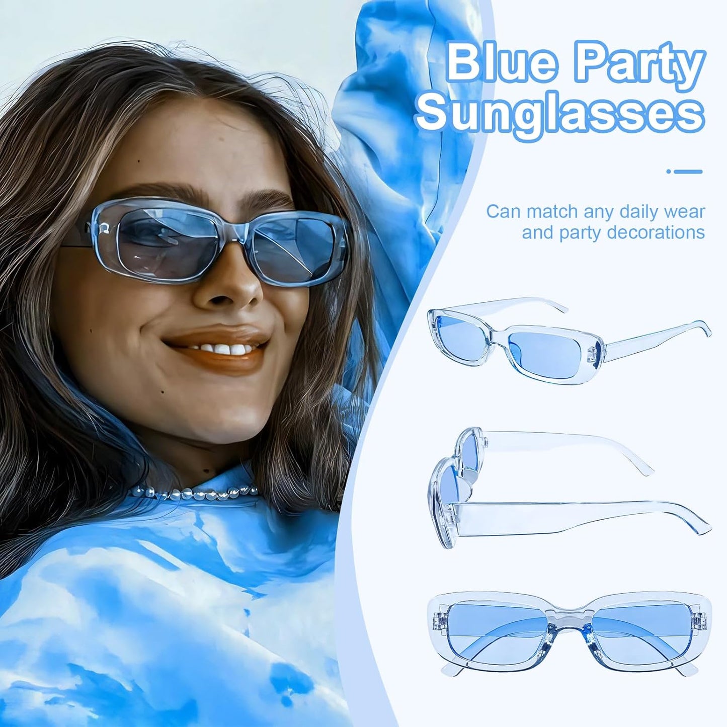 8 Mixed Style Party Sunglasses Retro Colored Party Favors Bulk Classic Costume Glasses for Women