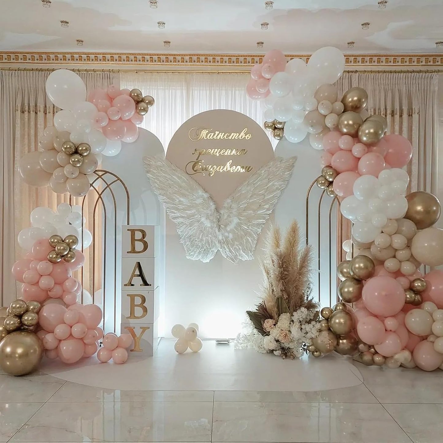 Blush Pink Balloons 60 Pcs 12 Inch Dusty Pink White Sand Latex Balloon Retro Pink Nude Cream Clear Balloons for Bridal Baby Girls Shower Boho Bachelorette Birthday Wedding Party Decorations