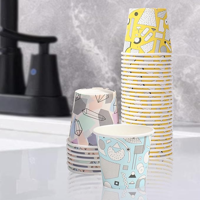 Lamosi 3 oz Bathroom Cups 300 Pack, 3 oz Paper Cups, Mouthwash Cup, Mini Paper Cup for Parties, Picnics, Barbecues, Travel and Events