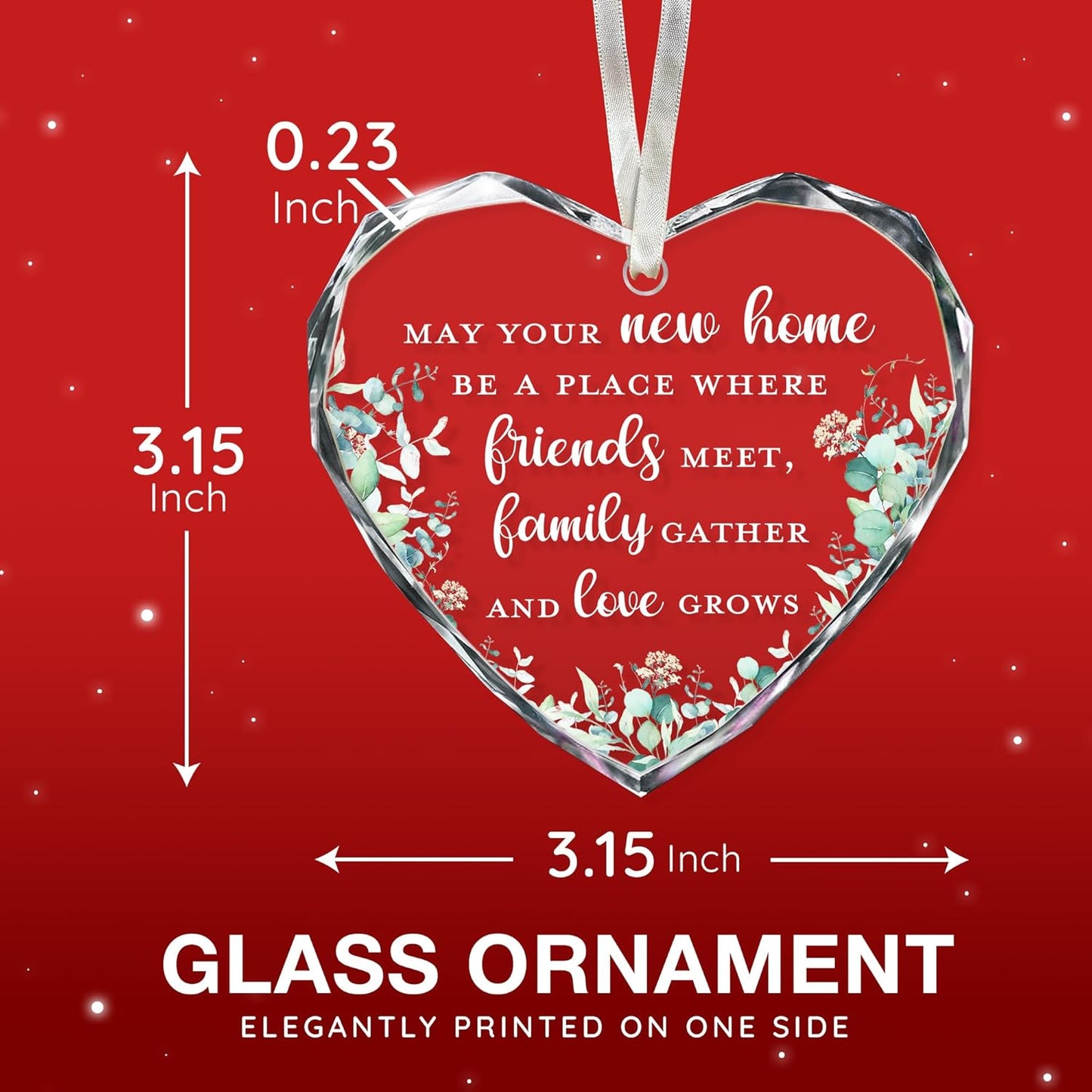 House Warming Gifts, New Home Ornament 2025 - Best Housewarming Gifts New Home 2025 for Owners, Couples, Men, Women - First Home Gift Ideas - Our First Home Ornament for Christmas Tree Glass Keepsake